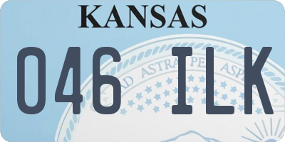 KS license plate 046ILK