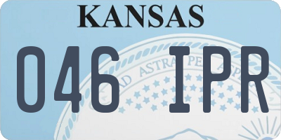 KS license plate 046IPR