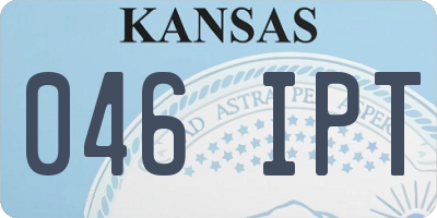 KS license plate 046IPT