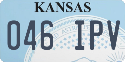 KS license plate 046IPV