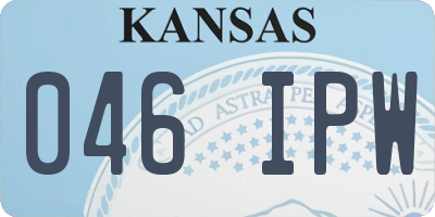 KS license plate 046IPW