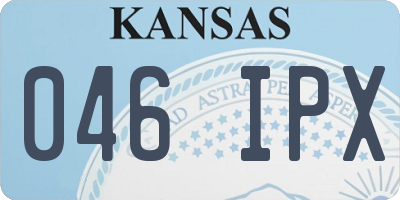 KS license plate 046IPX