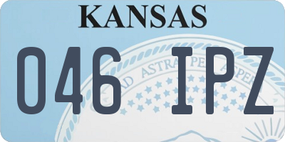 KS license plate 046IPZ
