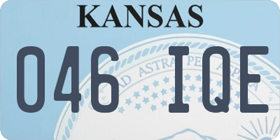 KS license plate 046IQE
