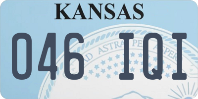 KS license plate 046IQI
