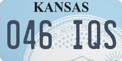 KS license plate 046IQS
