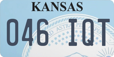 KS license plate 046IQT