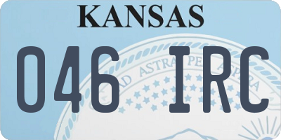 KS license plate 046IRC