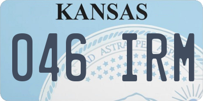 KS license plate 046IRM