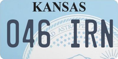 KS license plate 046IRN