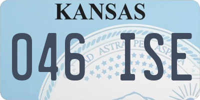 KS license plate 046ISE