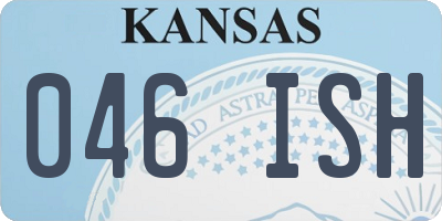 KS license plate 046ISH