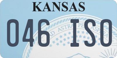 KS license plate 046ISO
