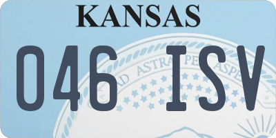 KS license plate 046ISV