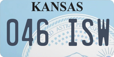 KS license plate 046ISW