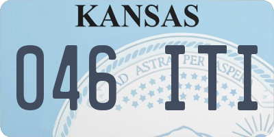 KS license plate 046ITI