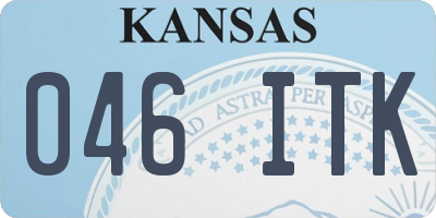 KS license plate 046ITK