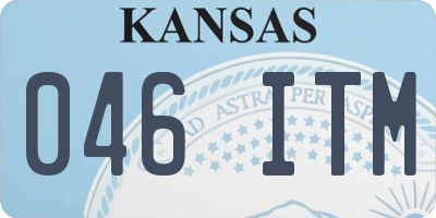 KS license plate 046ITM