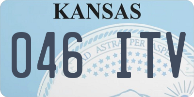 KS license plate 046ITV