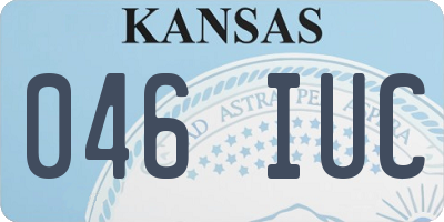 KS license plate 046IUC