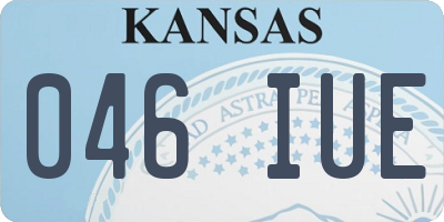KS license plate 046IUE