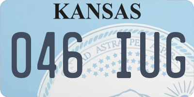 KS license plate 046IUG