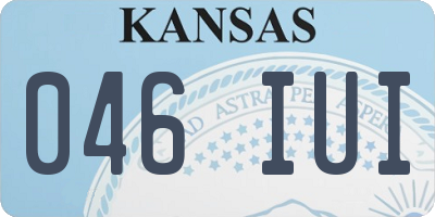 KS license plate 046IUI