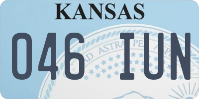 KS license plate 046IUN