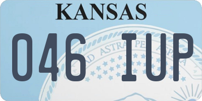 KS license plate 046IUP