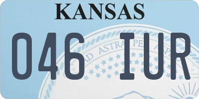 KS license plate 046IUR