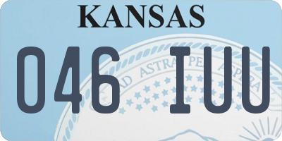 KS license plate 046IUU