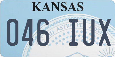 KS license plate 046IUX