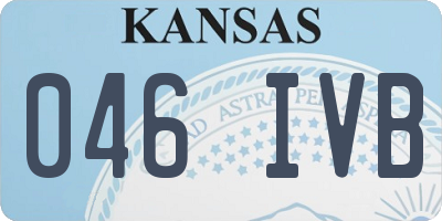 KS license plate 046IVB