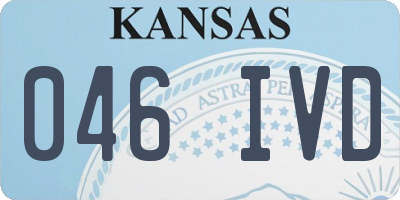 KS license plate 046IVD