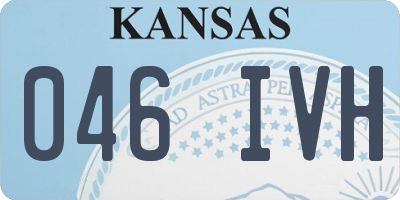 KS license plate 046IVH