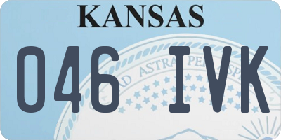 KS license plate 046IVK