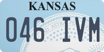 KS license plate 046IVM