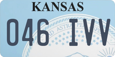 KS license plate 046IVV