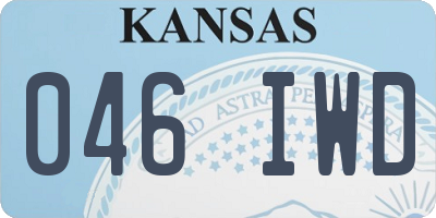 KS license plate 046IWD