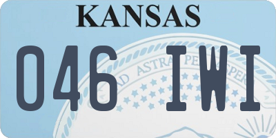 KS license plate 046IWI