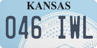 KS license plate 046IWL