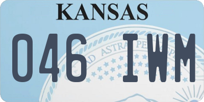 KS license plate 046IWM