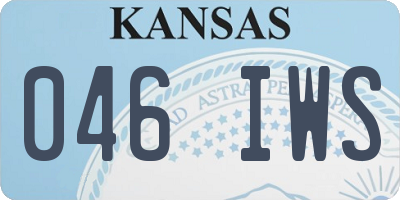 KS license plate 046IWS