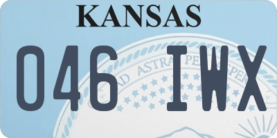 KS license plate 046IWX