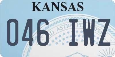 KS license plate 046IWZ