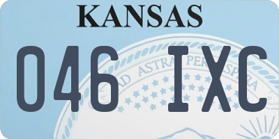 KS license plate 046IXC