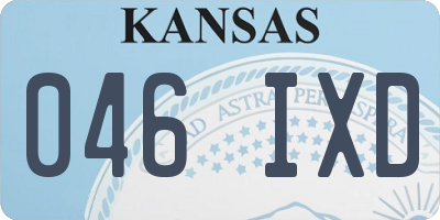 KS license plate 046IXD