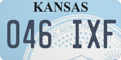 KS license plate 046IXF