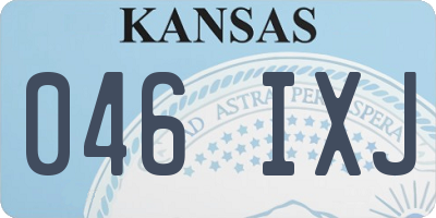 KS license plate 046IXJ
