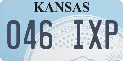 KS license plate 046IXP